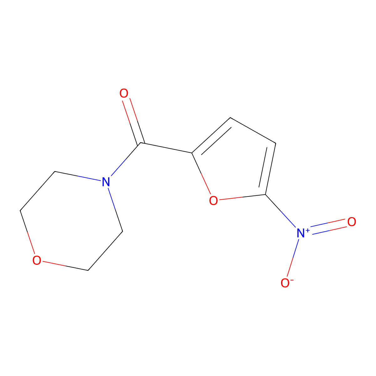 Morpholine, 4-(5-nitro-2-furoyl)- molecular structure, CAS 3929-07-5