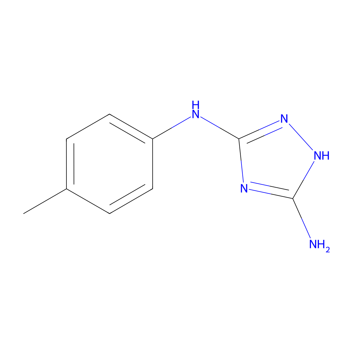 N3-(4-Methylphenyl)-1H-1,2,4-triazole-3,5-diamine molecular structure, CAS 3929-18-8