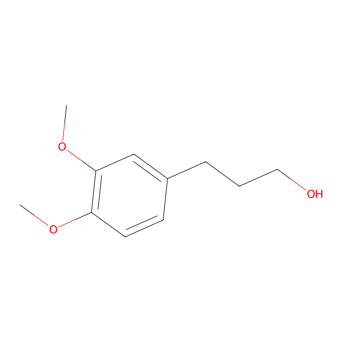 3-(3',4'-Dimethoxyphenyl)-1-propanol molecular structure, CAS 3929-47-3