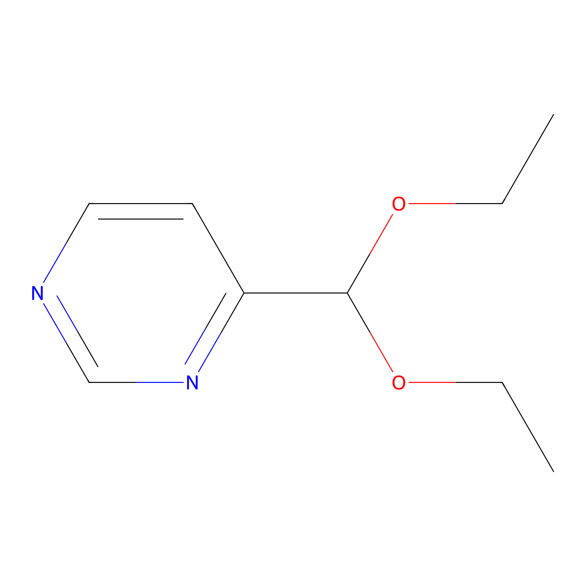 4-(Diethoxymethyl)pyrimidine molecular structure, CAS 3929-74-6