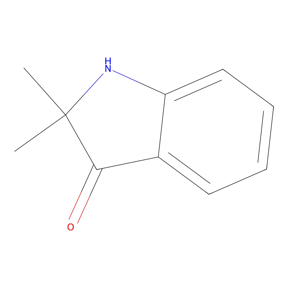 2,2-dimethyl-2,3-dihydro-1H-indol-3-one molecular structure, CAS 3929-78-0