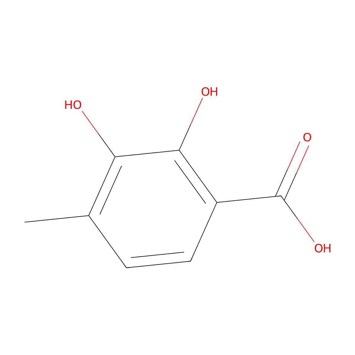 4-Methyl-o-pyrocatechuic acid molecular structure, CAS 3929-89-3