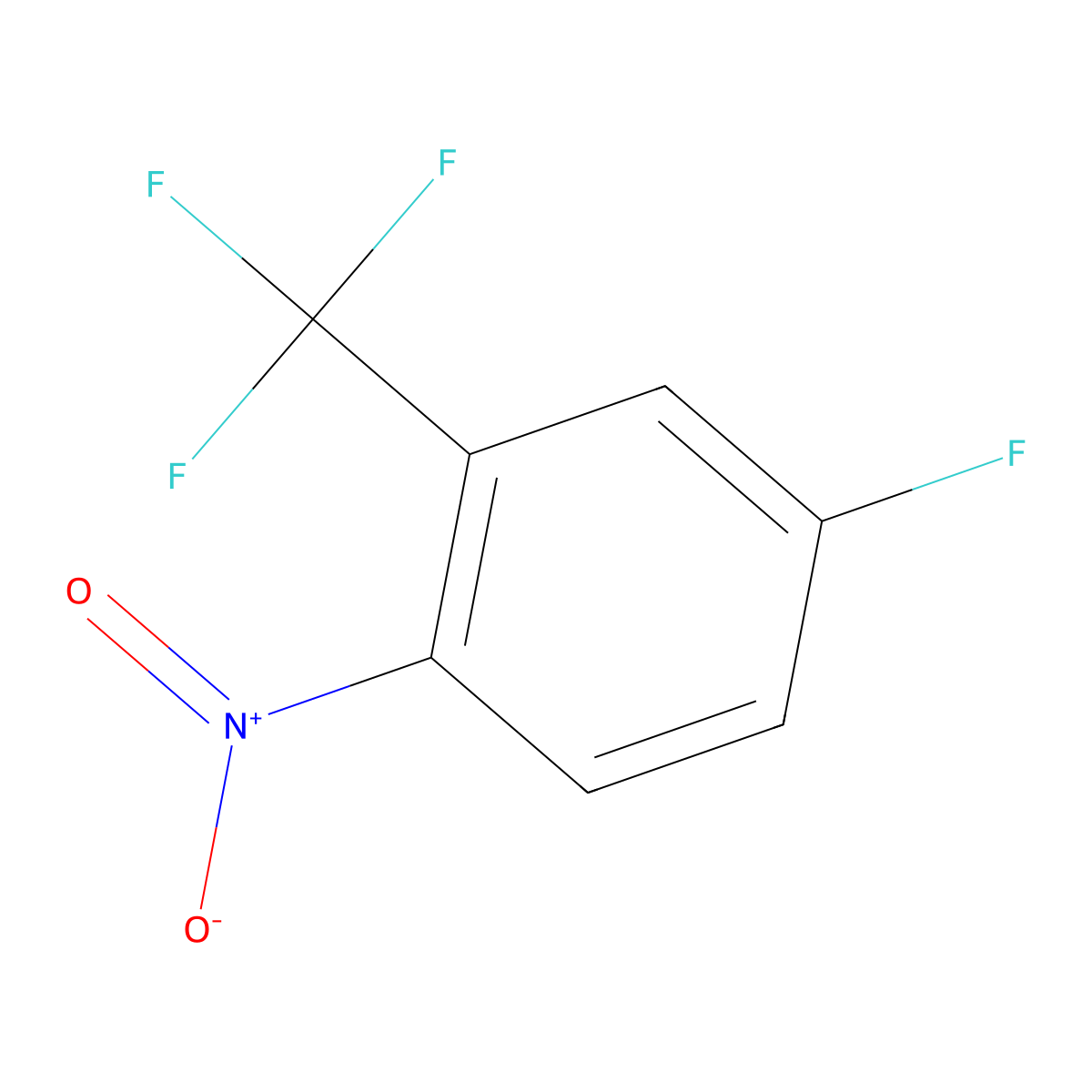 5-Fluoro-2-nitrobenzotrifluoride molecular structure, CAS 393-09-9