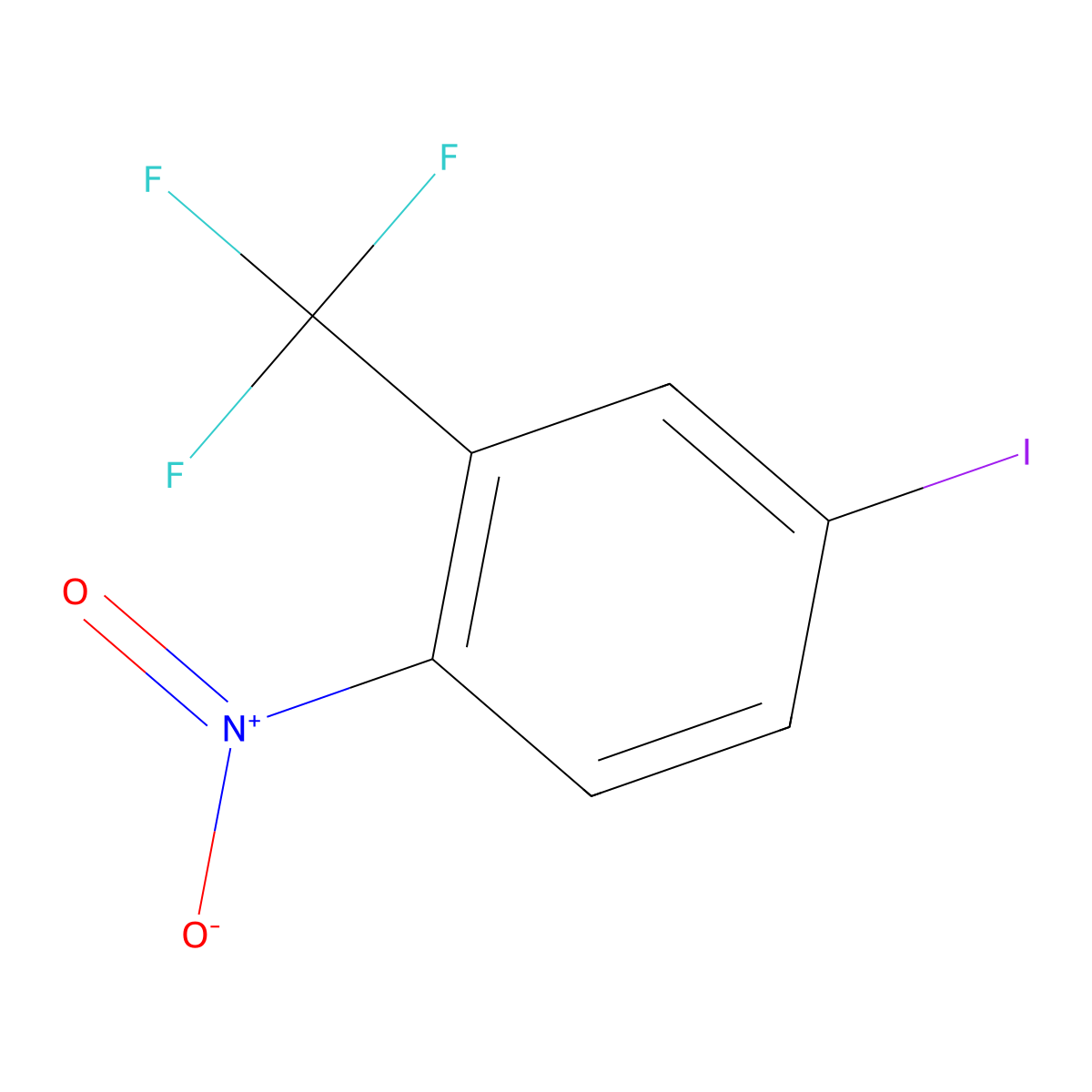 5-Iodo-2-nitrobenzotrifluoride molecular structure, CAS 393-10-2