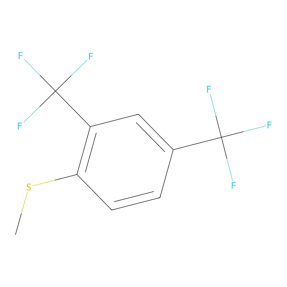 2,4-Bis(trifluoromethyl)thioanisole molecular structure, CAS 393-32-8