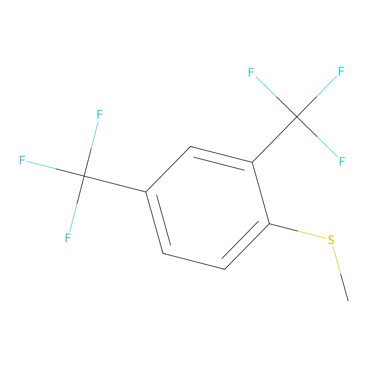 2,4-Bis(trifluoromethyl)thioanisole molecular structure, CAS 393-32-8