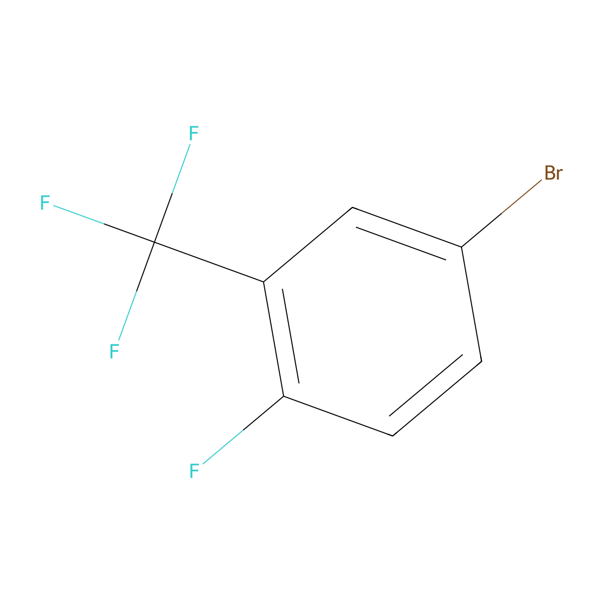 5-Bromo-2-fluorobenzotrifluoride molecular structure, CAS 393-37-3
