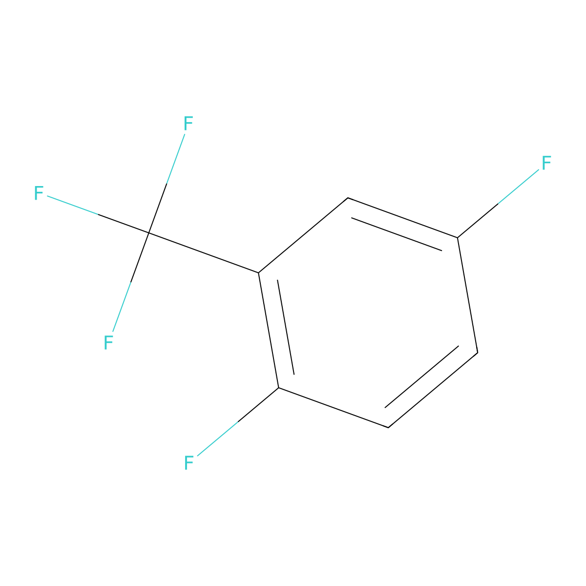 2,5-Difluorobenzotrifluoride molecular structure, CAS 393-38-4