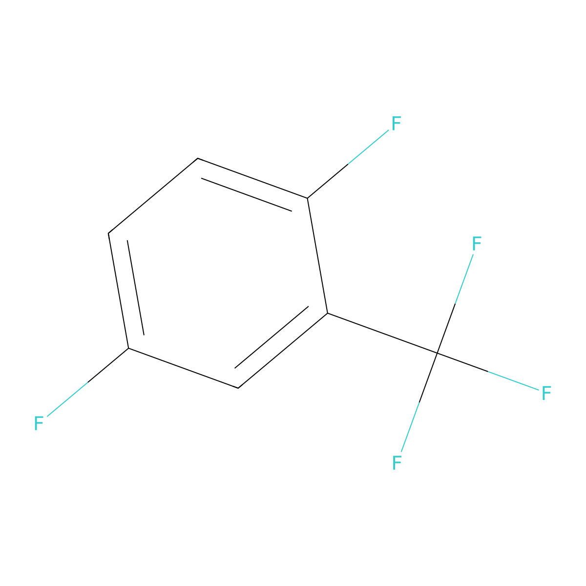 2,5-Difluorobenzotrifluoride molecular structure, CAS 393-38-4