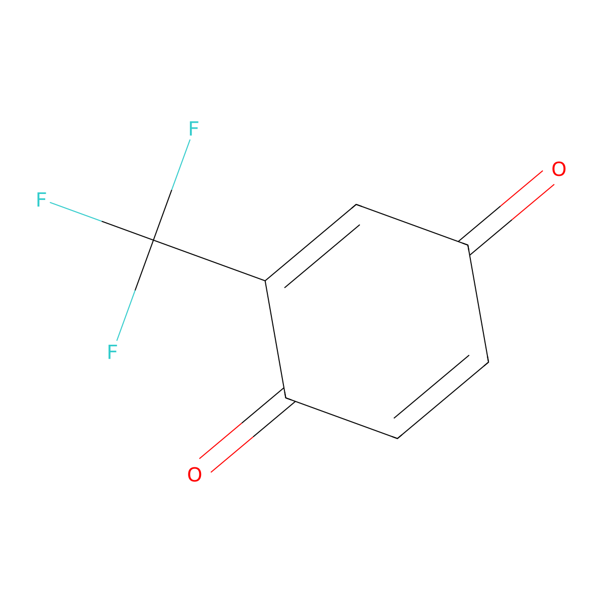 2-(Trifluoromethyl)cyclohexa-2,5-diene-1,4-dione molecular structure, CAS 393-40-8