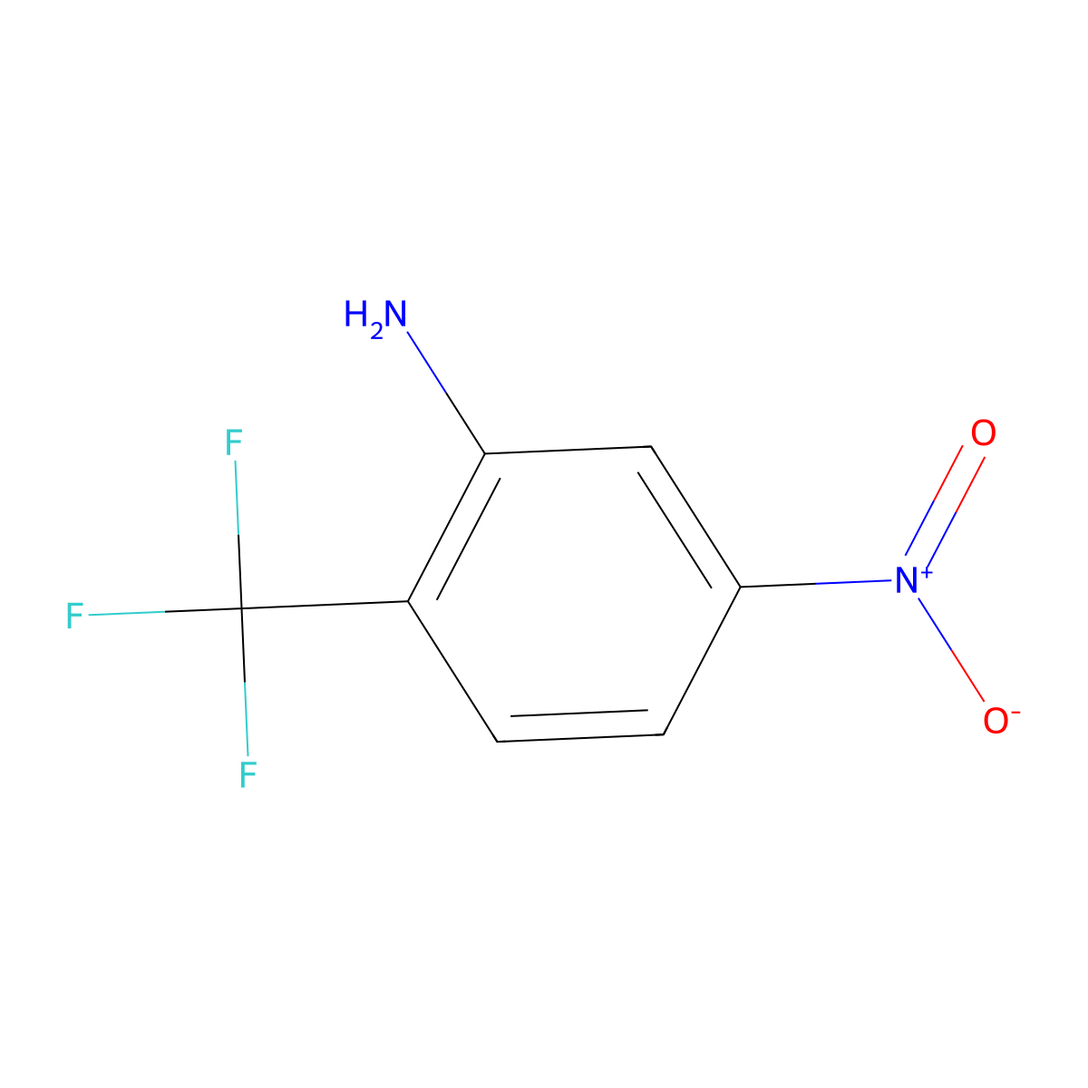 2-Amino-4-nitrobenzotrifluoride molecular structure, CAS 393-49-7