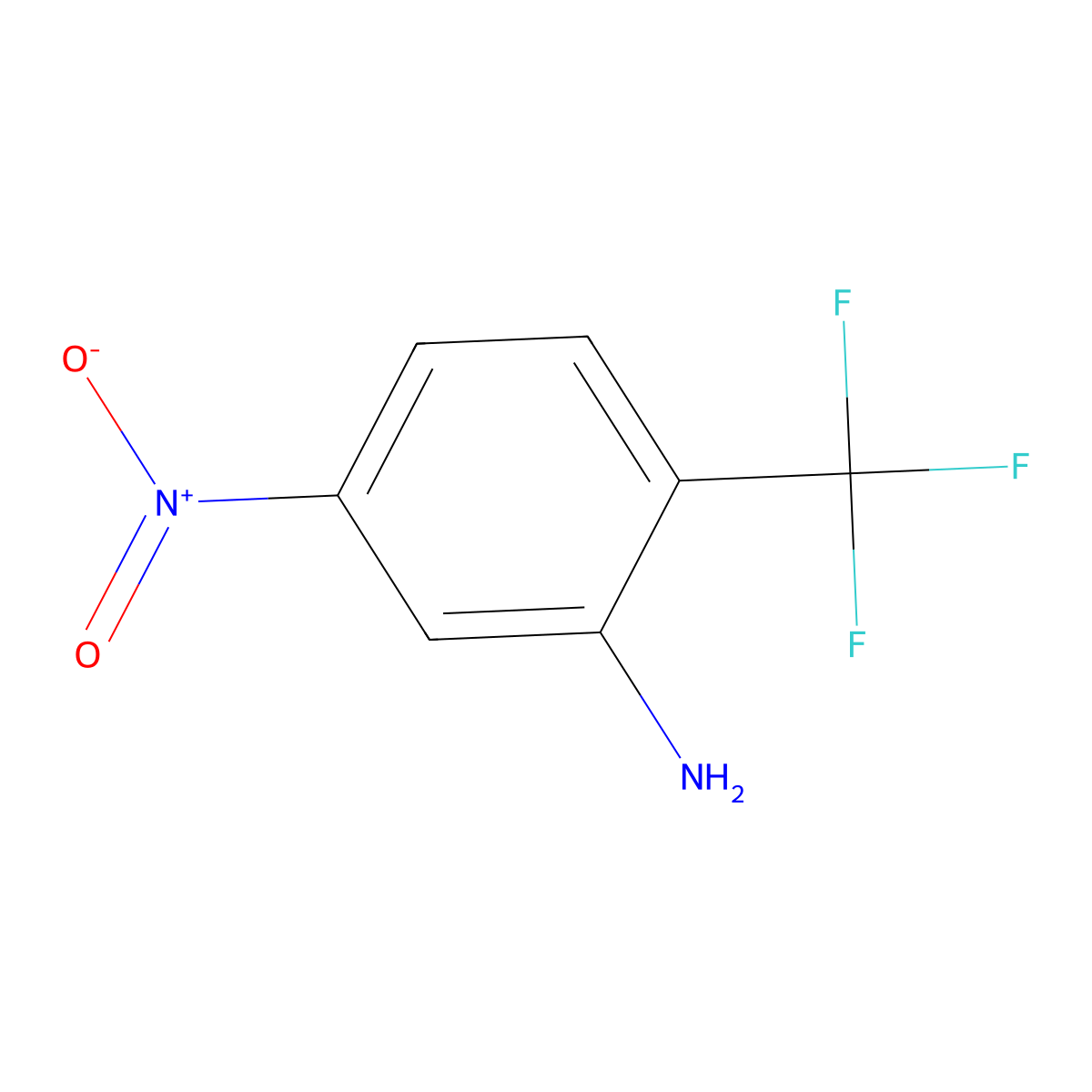 2-Amino-4-nitrobenzotrifluoride molecular structure, CAS 393-49-7