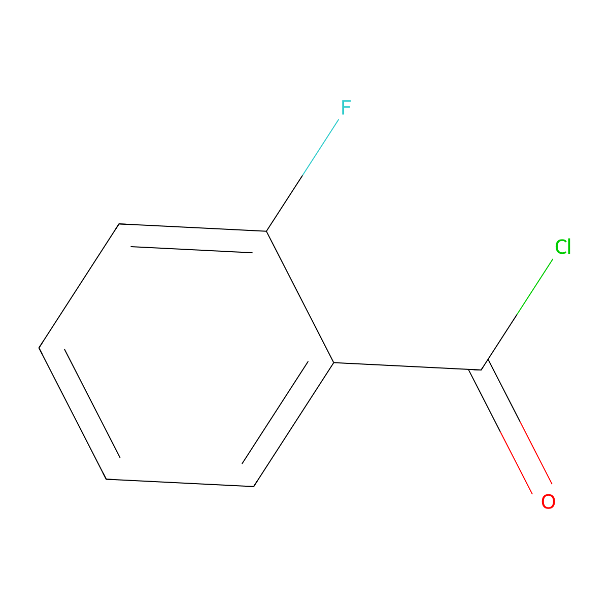 2-Fluorobenzoyl chloride molecular structure, CAS 393-52-2