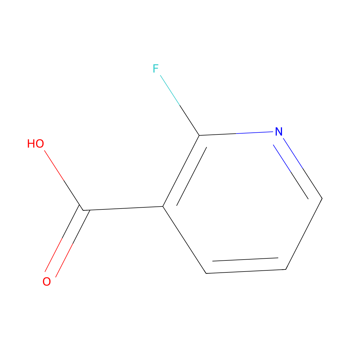 2-Fluoronicotinic acid molecular structure, CAS 393-55-5