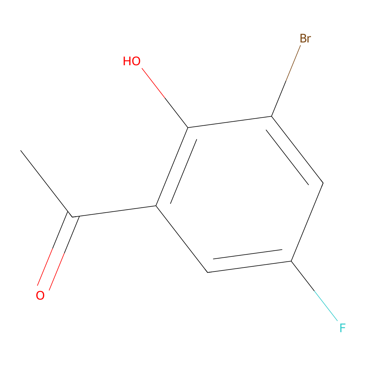 1-(3-Bromo-5-fluoro-2-hydroxyphenyl)ethanone molecular structure, CAS 393-62-4
