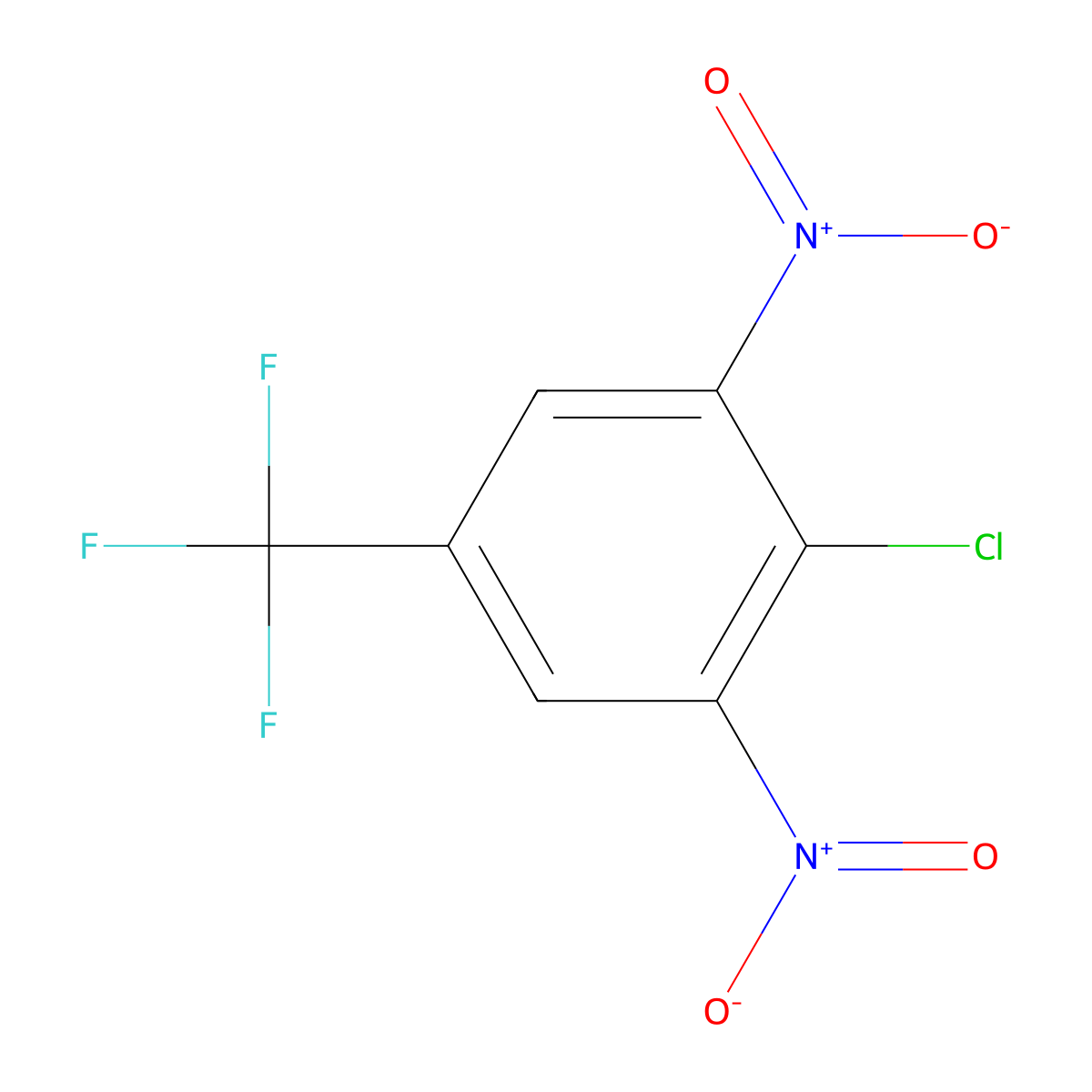 4-Chloro-3,5-dinitrobenzotrifluoride molecular structure, CAS 393-75-9