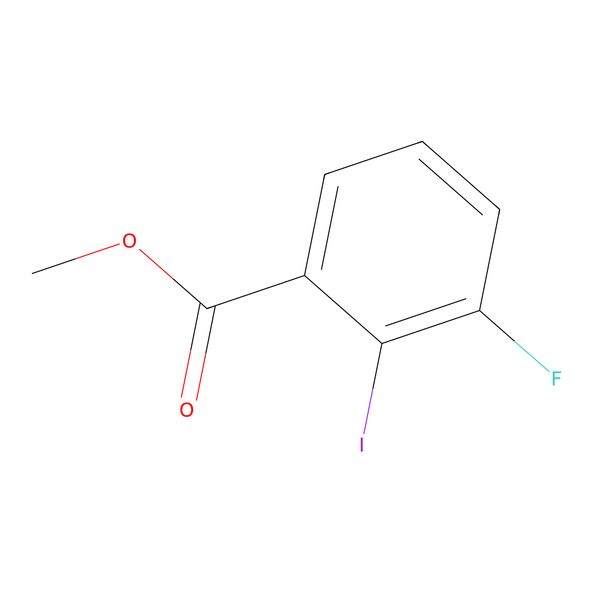 Methyl 3-fluoro-2-iodobenzoate molecular structure, CAS 393-78-2