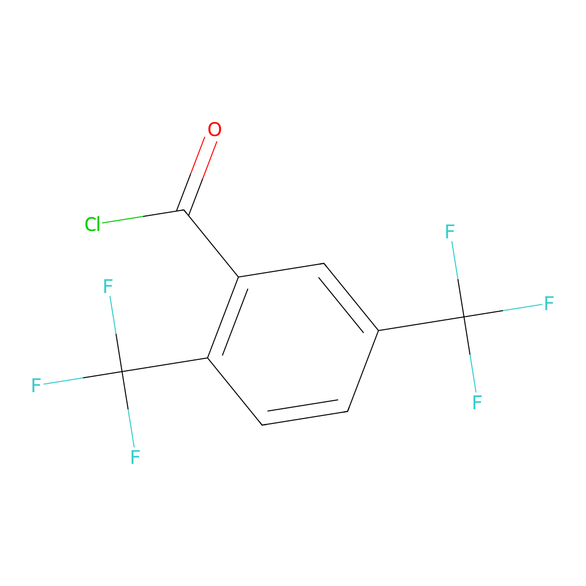 2,5-Bis(trifluoromethyl)benzoyl chloride molecular structure, CAS 393-82-8