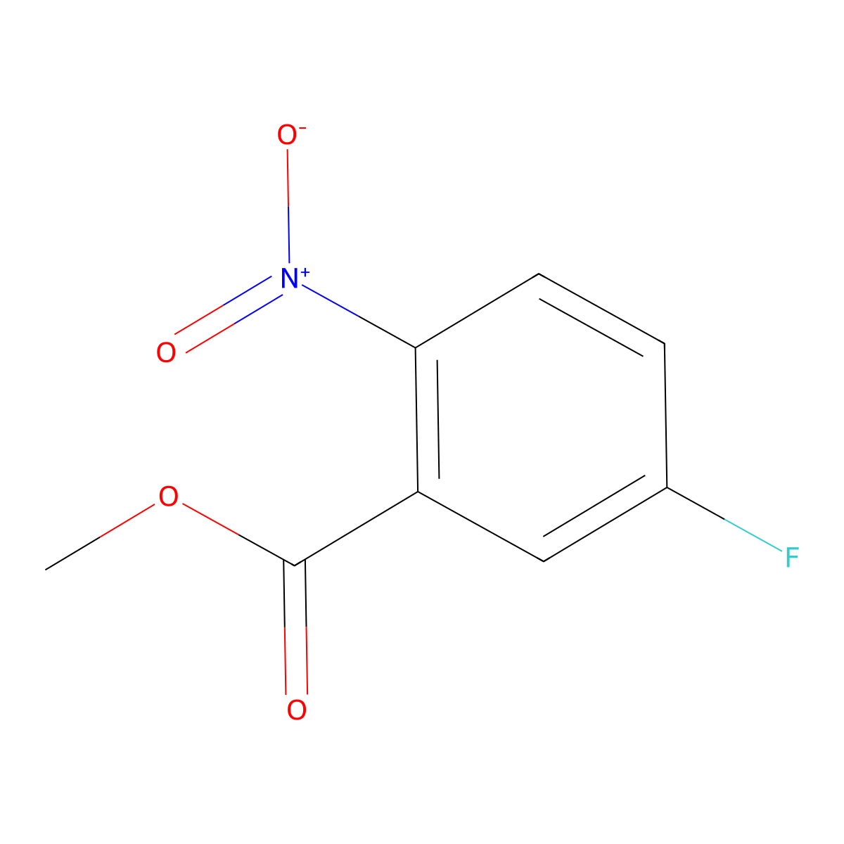 5-Fluoro-2-nitrobenzoic acid methyl ester molecular structure, CAS 393-85-1