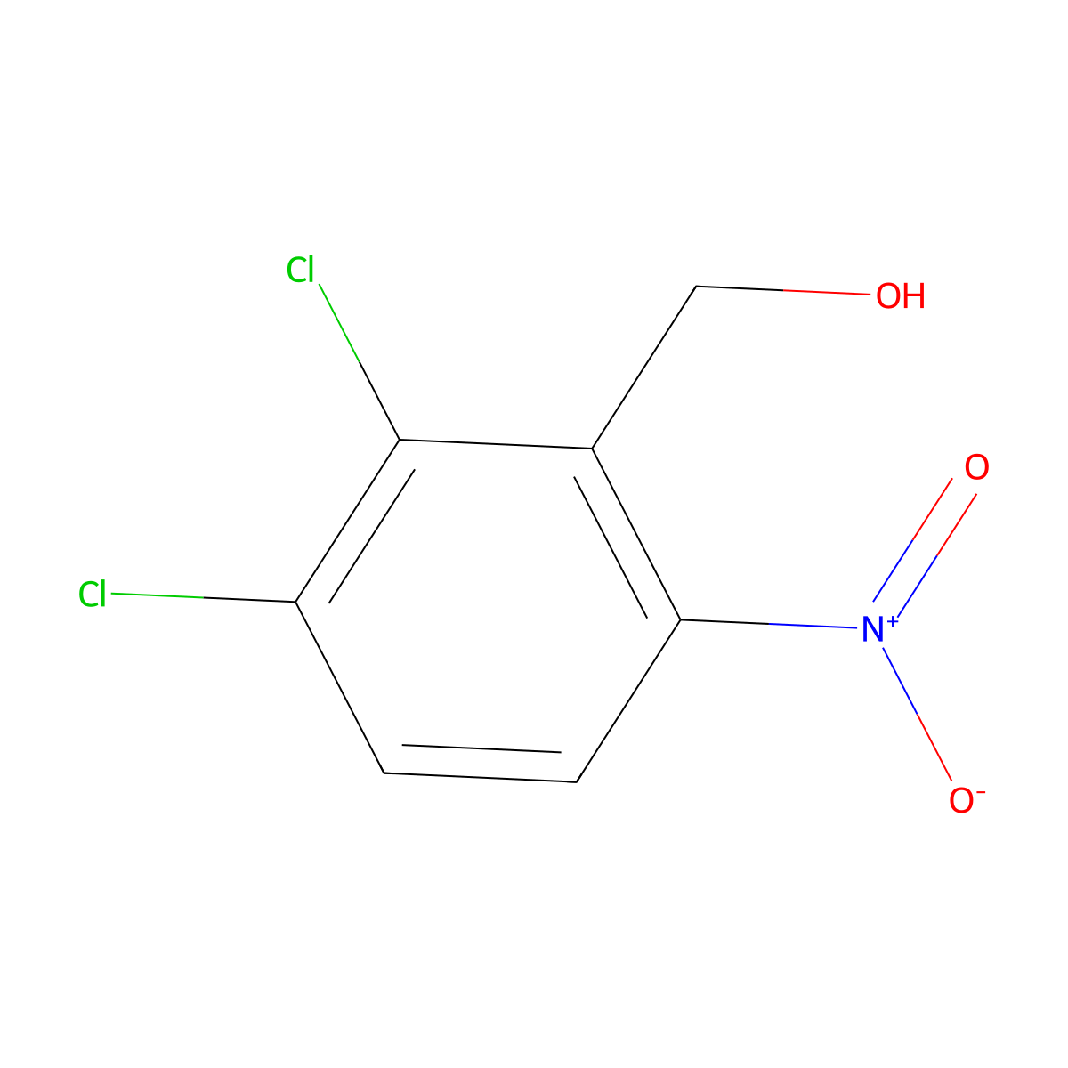 (2,3-Dichloro-6-nitrophenyl)methanol molecular structure, CAS 393078-37-0