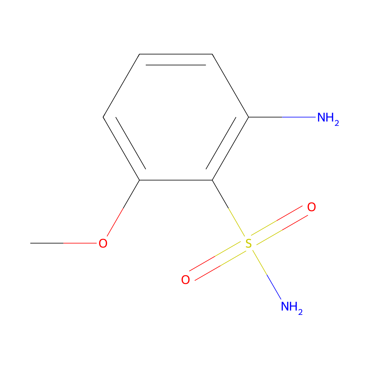 2-Amino-6-methoxybenzenesulfonamide molecular structure, CAS 393089-40-2