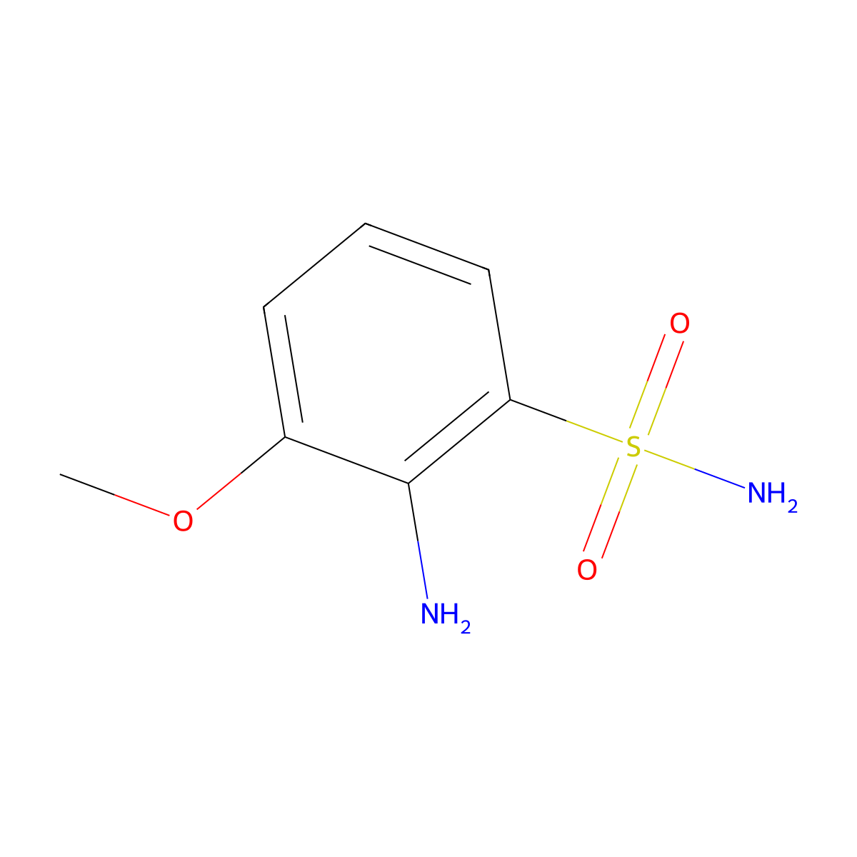 2-Amino-3-methoxybenzene-1-sulfonamide molecular structure, CAS 393089-55-9