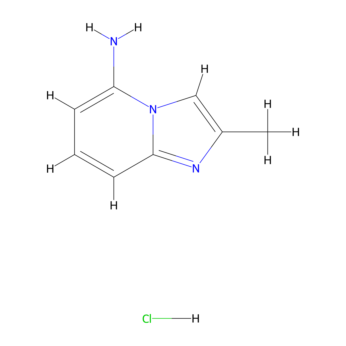 2-Methylimidazo[1,2-a]pyridin-5-amine hydrochloride molecular structure, CAS 3931-67-7