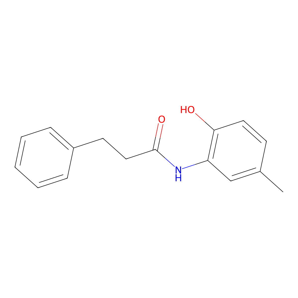N-(2-hydroxy-5-methylphenyl)-3-phenylpropanamide molecular structure, CAS 393121-74-9