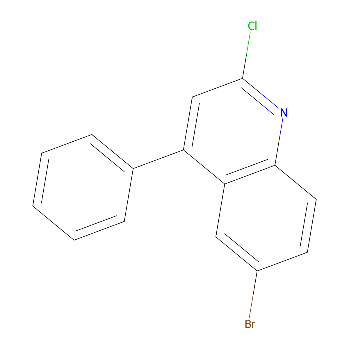 6-Bromo-2-chloro-4-phenylquinoline molecular structure, CAS 393124-91-9