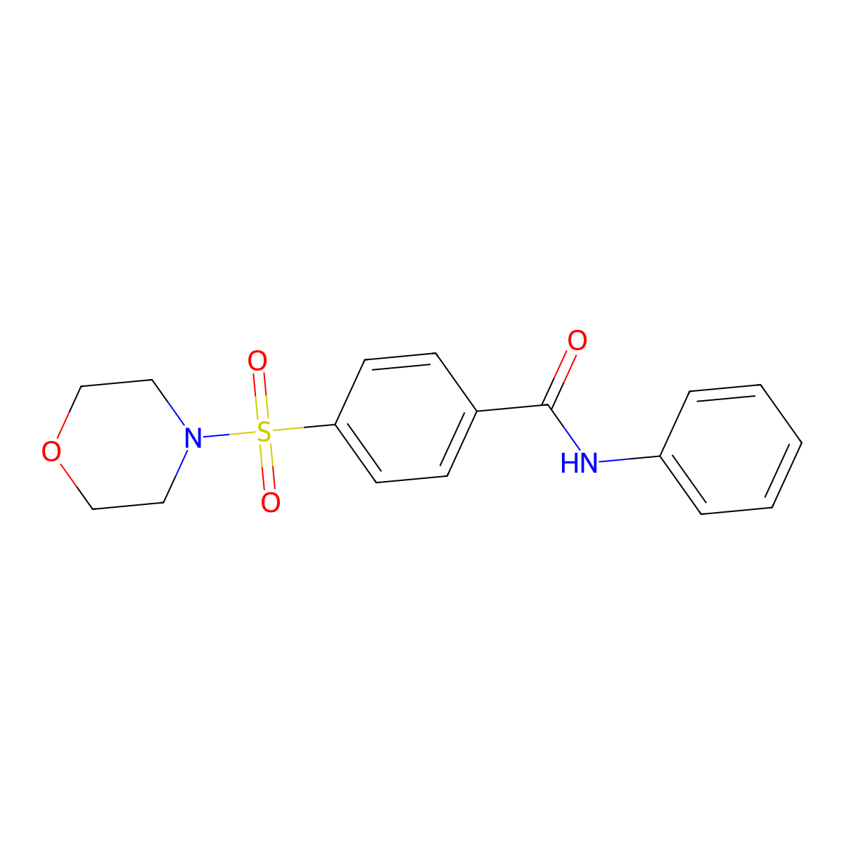 4-(Morpholine-4-sulfonyl)-N-phenyl-benzamide molecular structure, CAS 393125-01-4