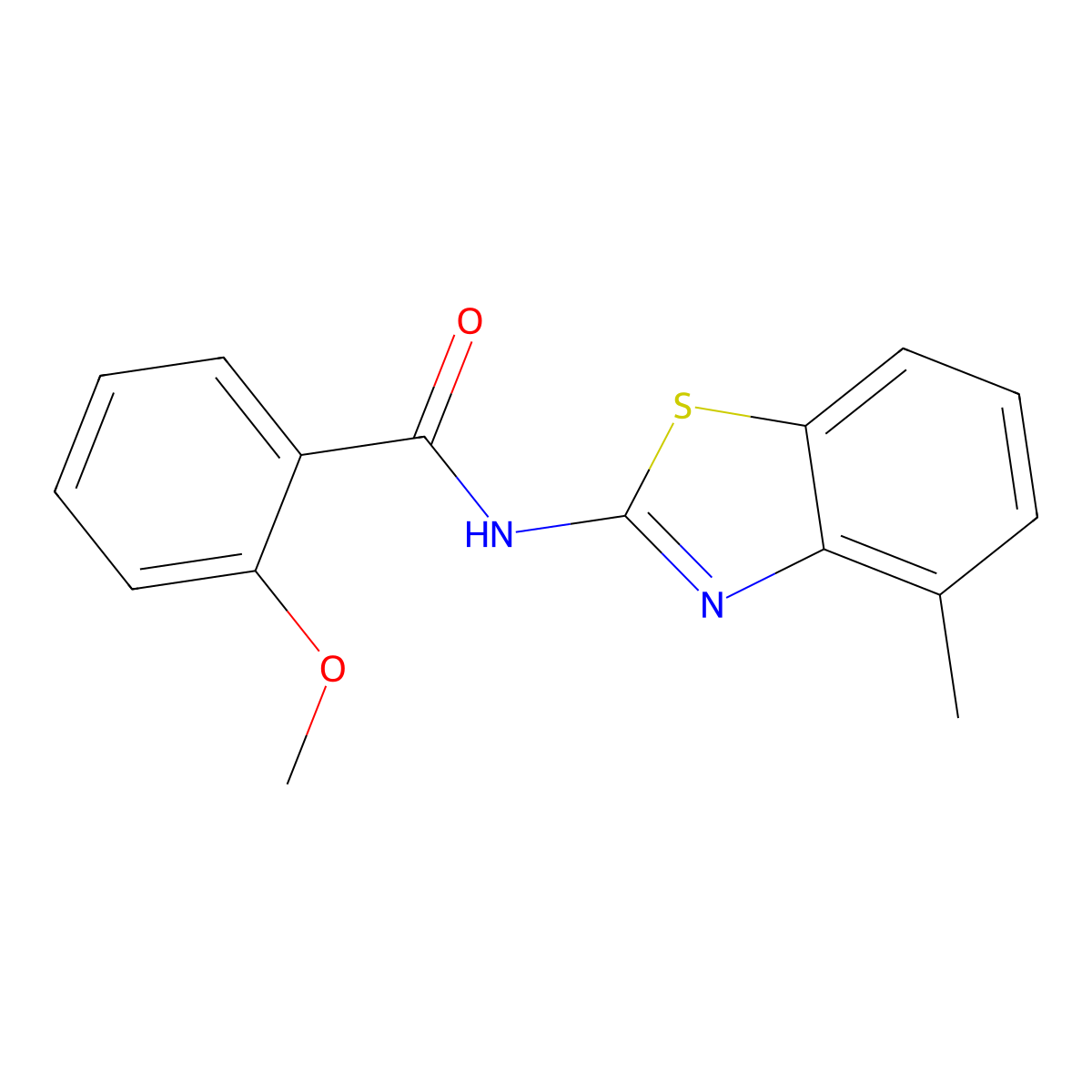 2-methoxy-N-(4-methyl-1,3-benzothiazol-2-yl)benzamide molecular structure, CAS 393125-15-0