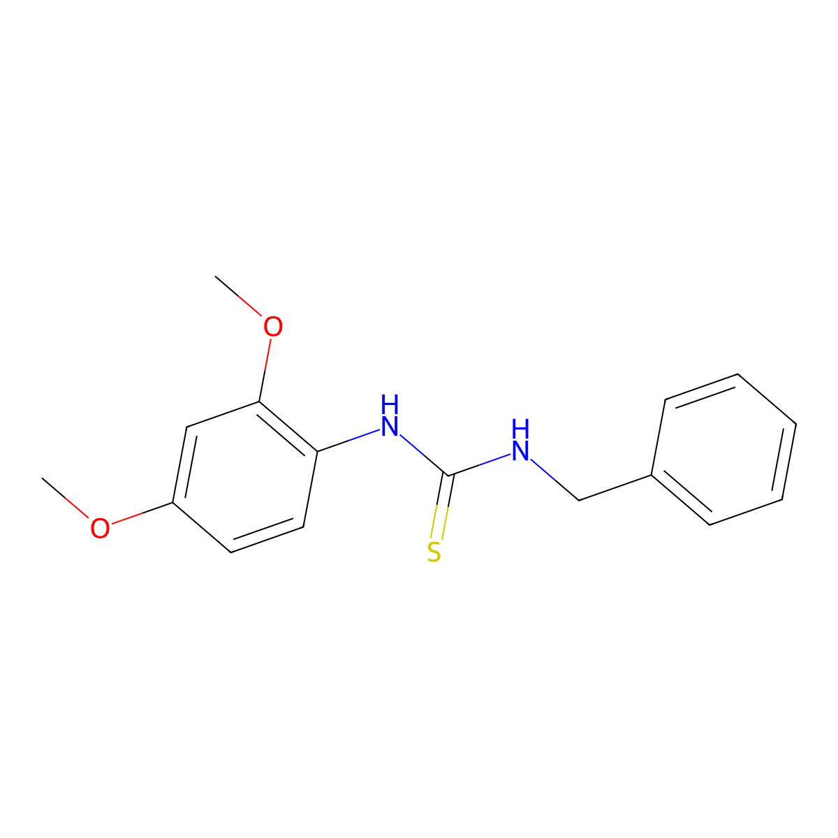 1-Benzyl-3-(2,4-dimethoxyphenyl)thiourea molecular structure, CAS 393125-52-5
