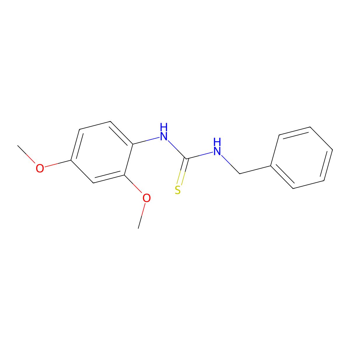 1-Benzyl-3-(2,4-dimethoxyphenyl)thiourea molecular structure, CAS 393125-52-5