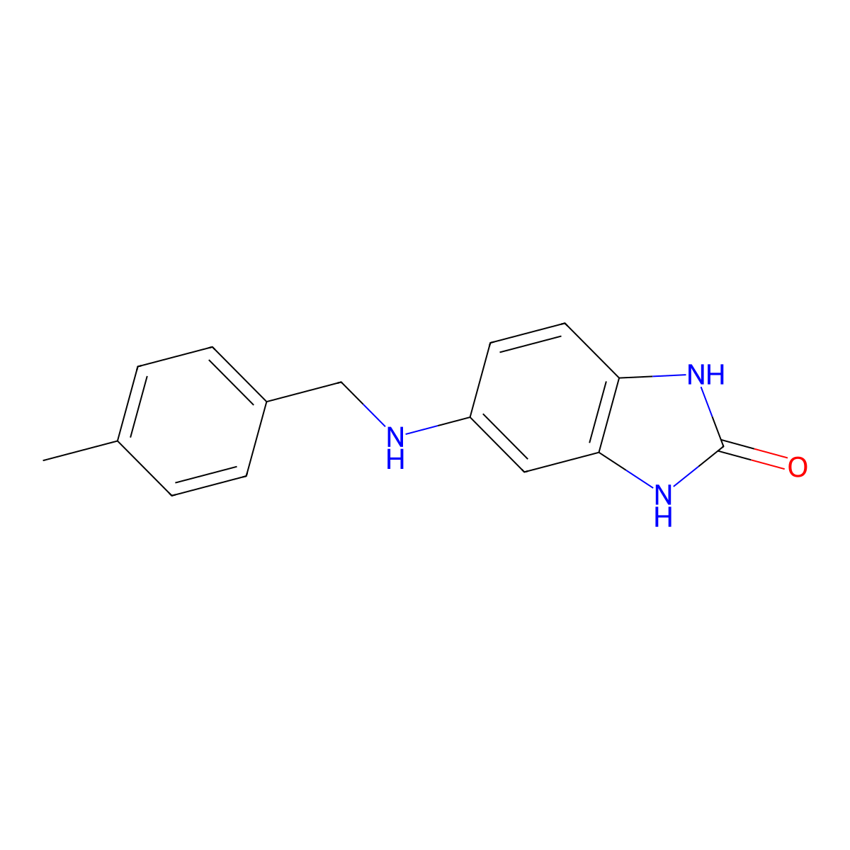5-{[(4-methylphenyl)methyl]amino}-2,3-dihydro-1H-1,3-benzodiazol-2-one molecular structure, CAS 393127-30-5