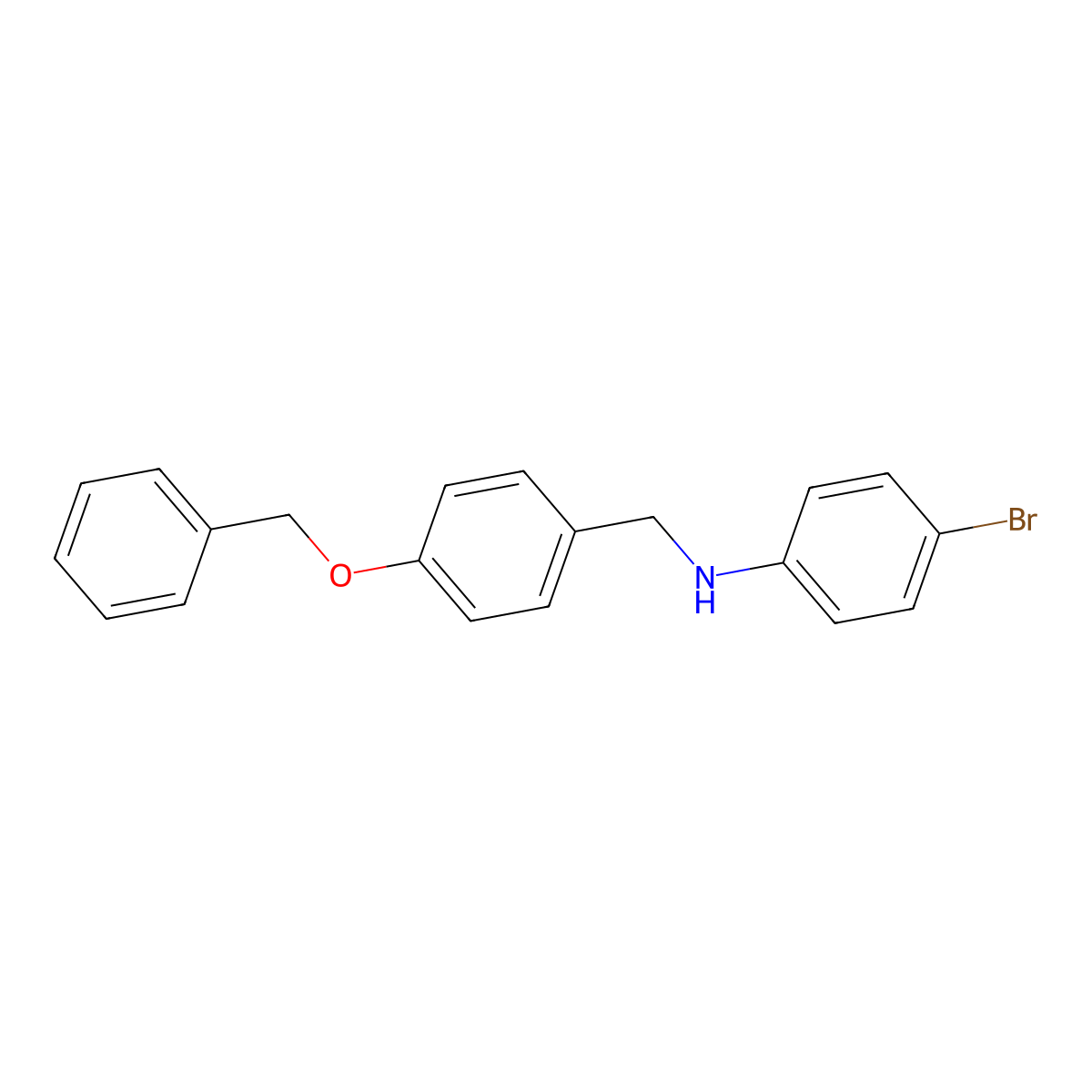 N-[4-(benzyloxy)benzyl]-4-bromoaniline molecular structure, CAS 393127-31-6