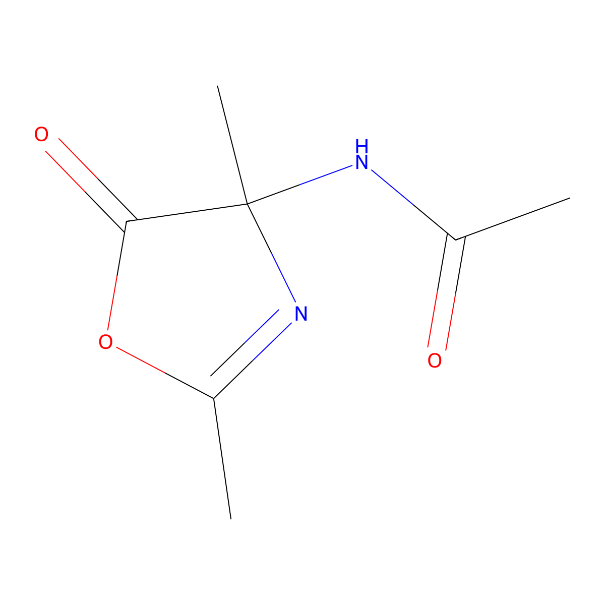 N-(2,4-dimethyl-5-oxo-1,3-oxazol-4-yl)acetamide molecular structure, CAS 393128-09-1