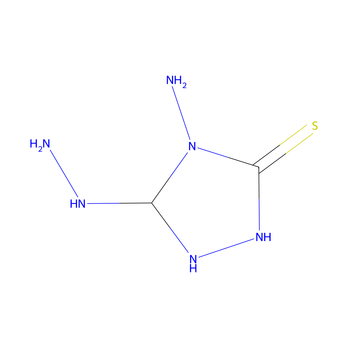 4-Amino-5-hydrazino-1,2,4-triazolidine-3-thione molecular structure, CAS 393128-18-2