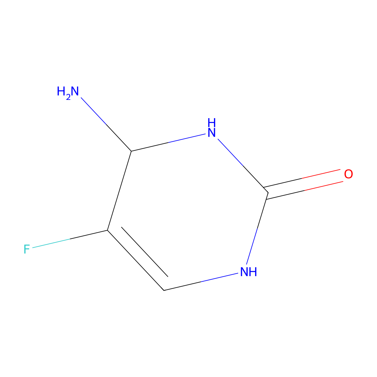 4-amino-5-fluoro-3,4-dihydropyrimidin-2(1H)-one molecular structure, CAS 393128-27-3