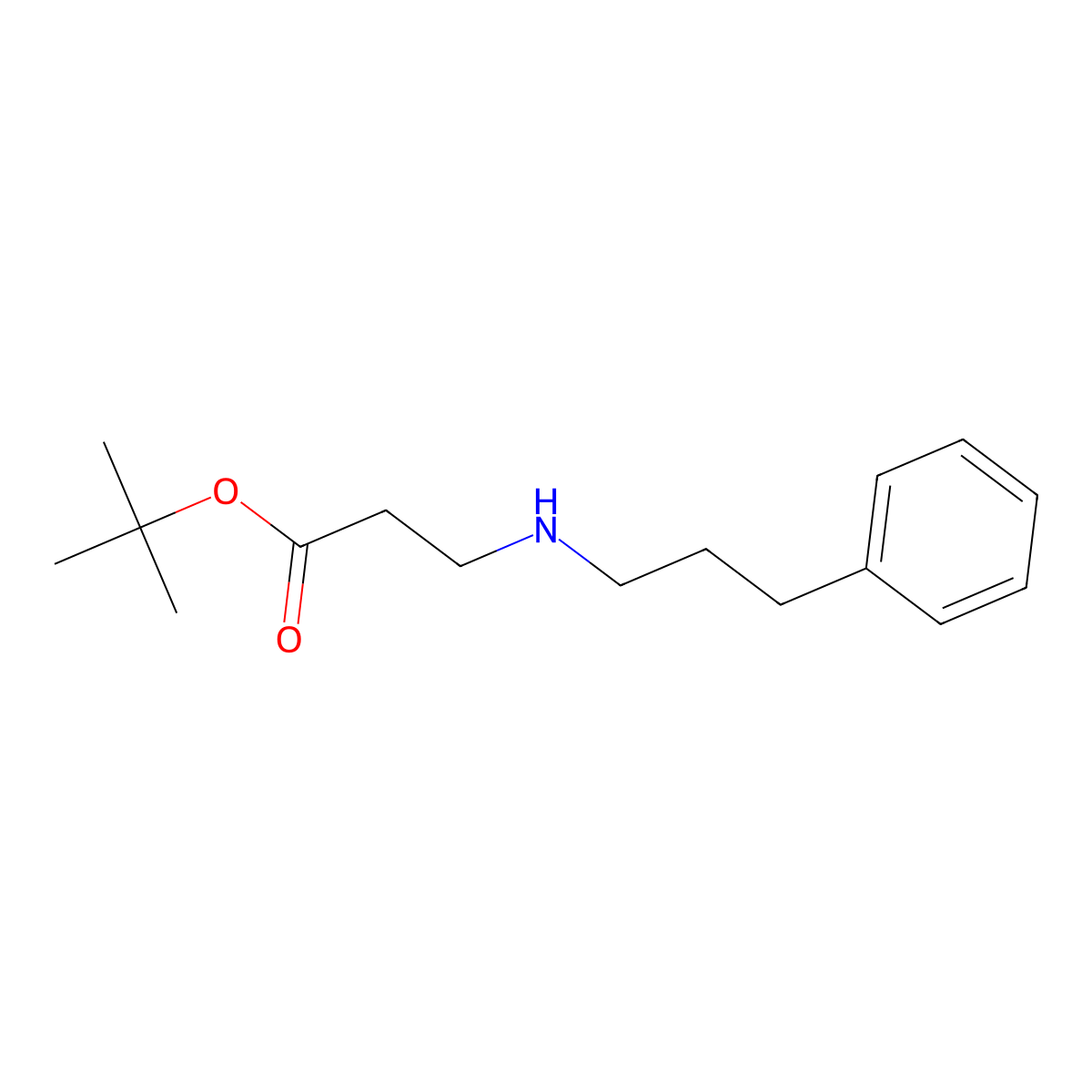 tert-Butyl 3-[(3-phenylpropyl)amino]propanoate molecular structure, CAS 393154-28-4