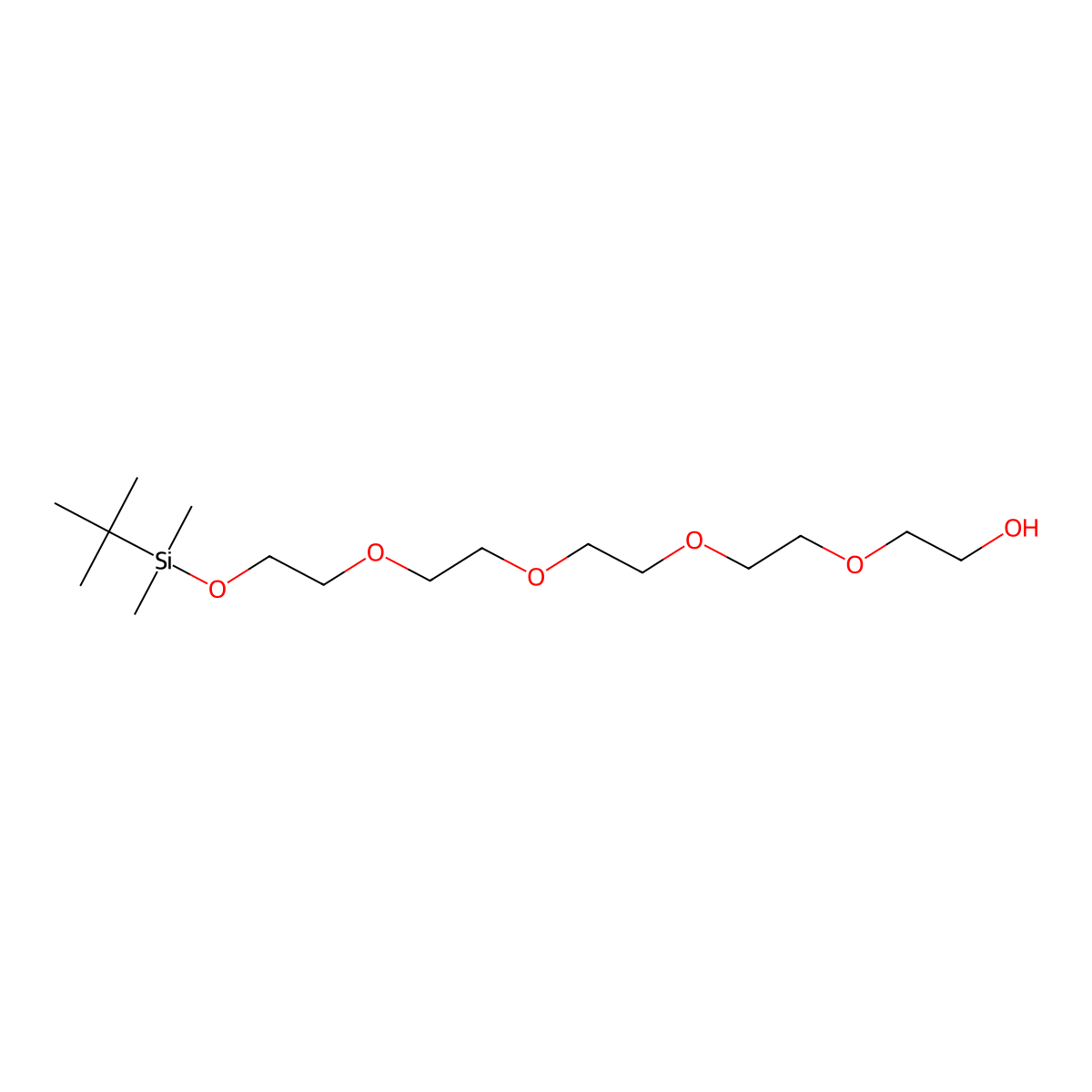 2-[2-(2-{2-[2-(Tert-butyl-dimethyl-silanyloxy)-ethoxy]-ethoxy}-ethoxy)-ethoxy]-ethanol molecular structure, CAS 393174-68-0