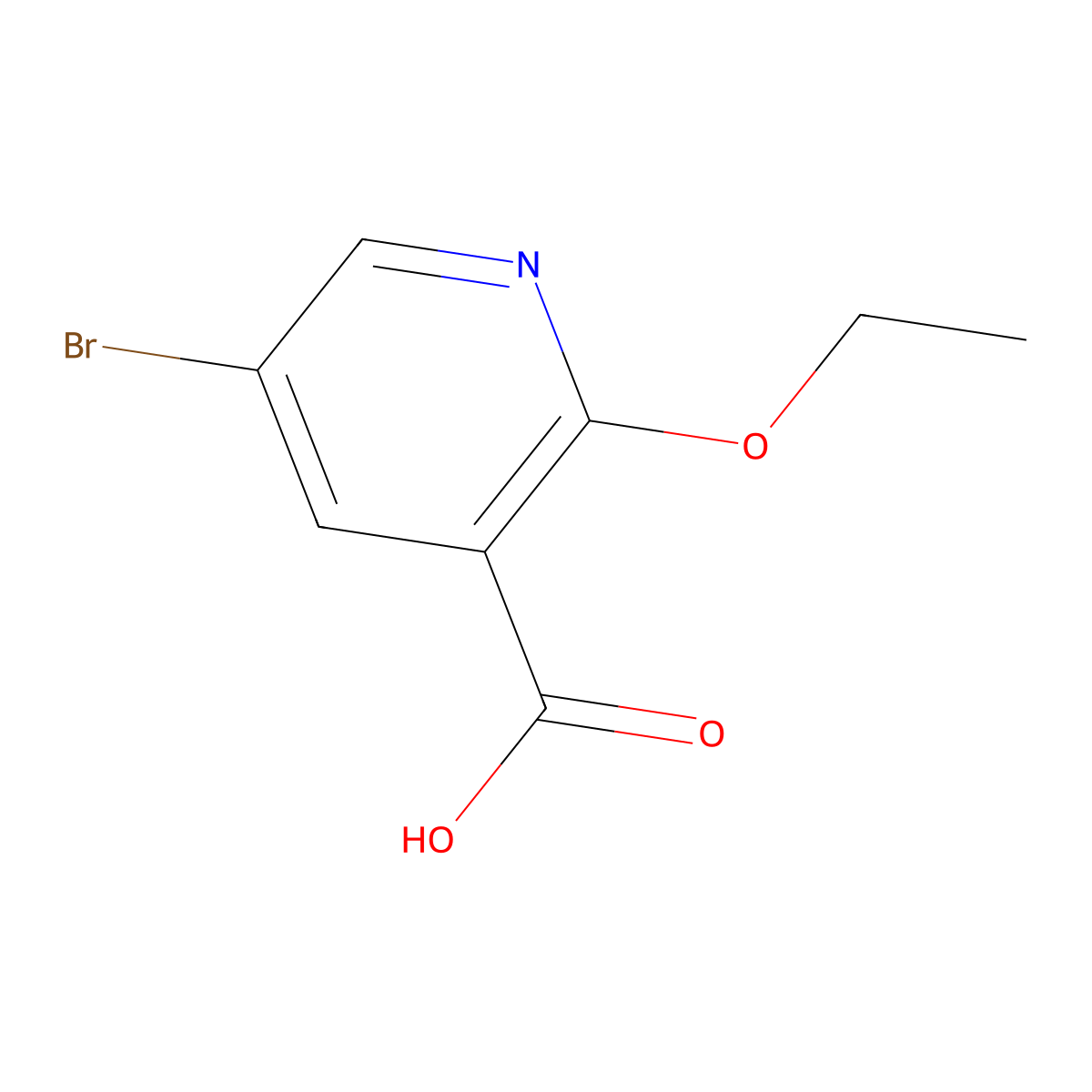 5-Bromo-2-ethoxynicotinic acid molecular structure, CAS 393184-78-6