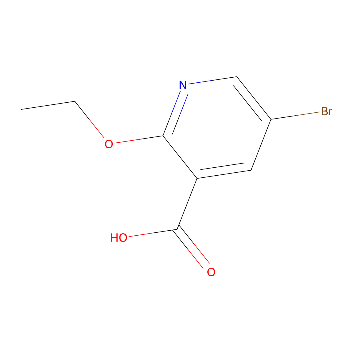 5-Bromo-2-ethoxynicotinic acid molecular structure, CAS 393184-78-6