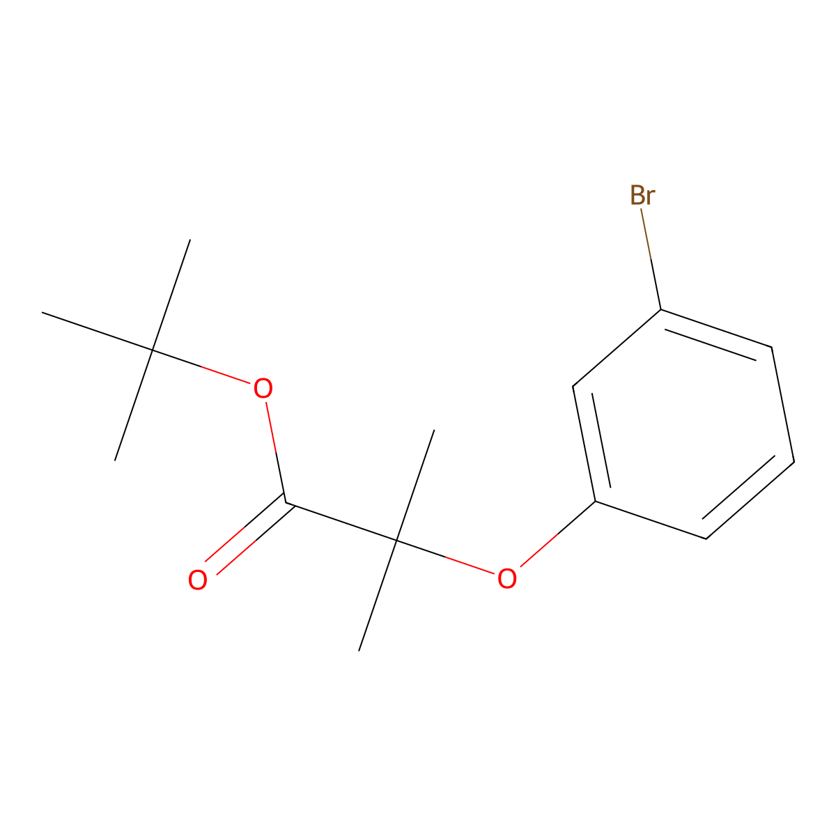 Tert-butyl 2-(3-bromophenoxy)-2-methylpropanoate molecular structure, CAS 393186-07-7