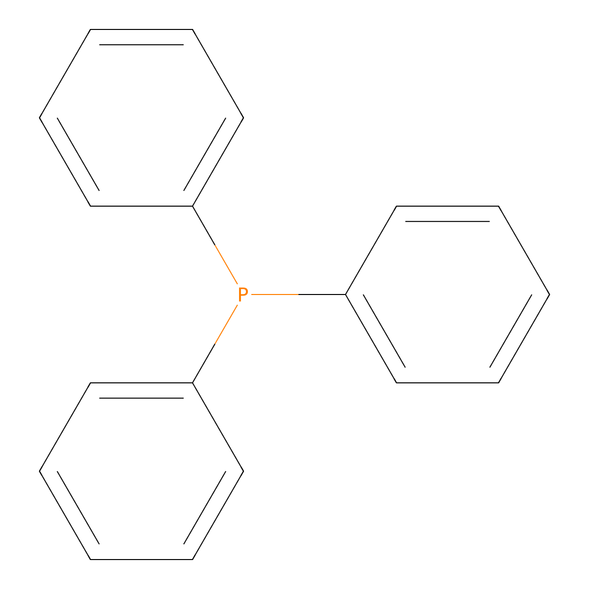 Triphenylphosphine molecular structure, CAS 39319-11-4