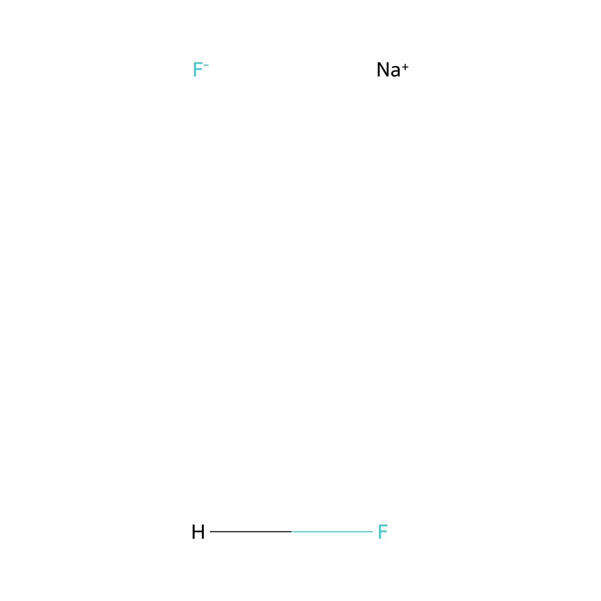 Sodium hydrogen difluoride molecular structure, CAS 39327-45-2