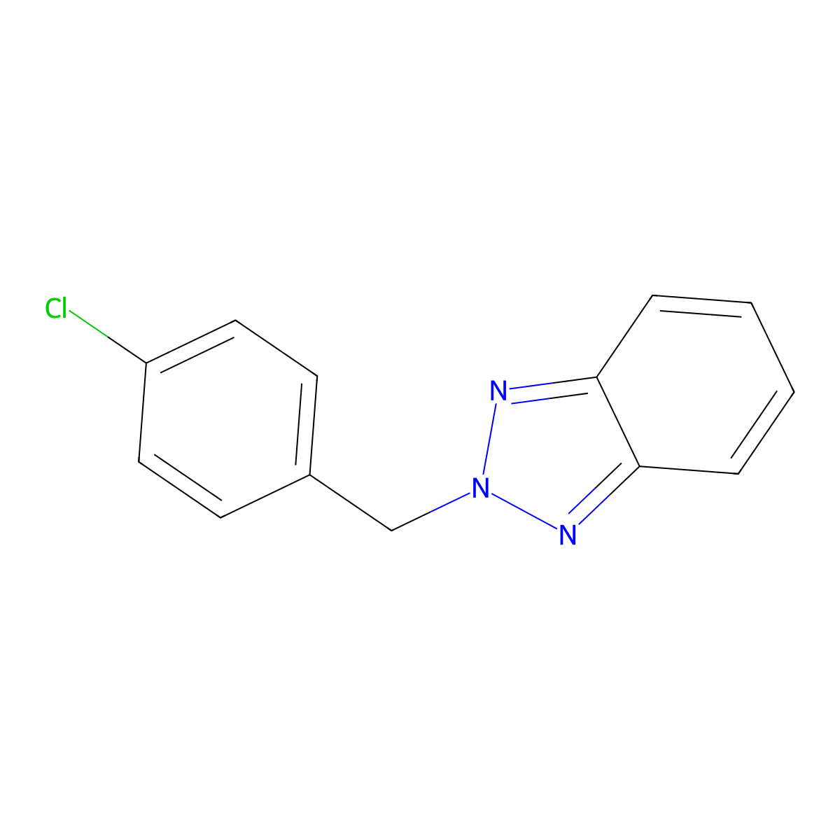 2-[(4-Chlorophenyl)methyl]benzotriazole molecular structure, CAS 3933-77-5