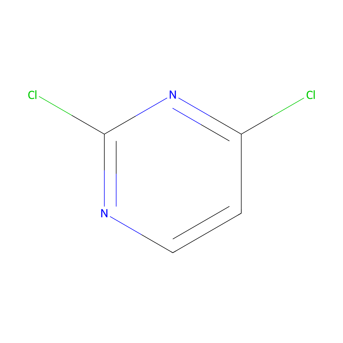 2,4-Dichloropyrimidine molecular structure, CAS 3934-20-1
