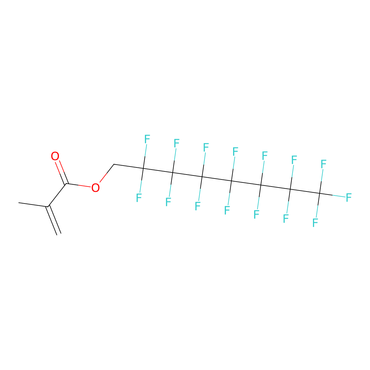 2,2,3,3,4,4,5,5,6,6,7,7,8,8,8-Pentadecafluorooctyl methacrylate molecular structure, CAS 3934-23-4