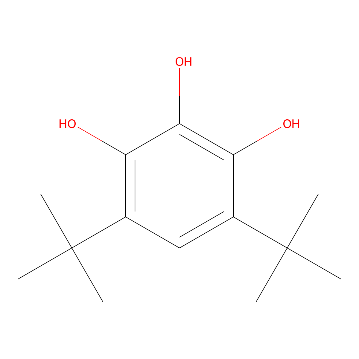 4,6-Di-t-butylpyrogallol molecular structure, CAS 3934-77-8