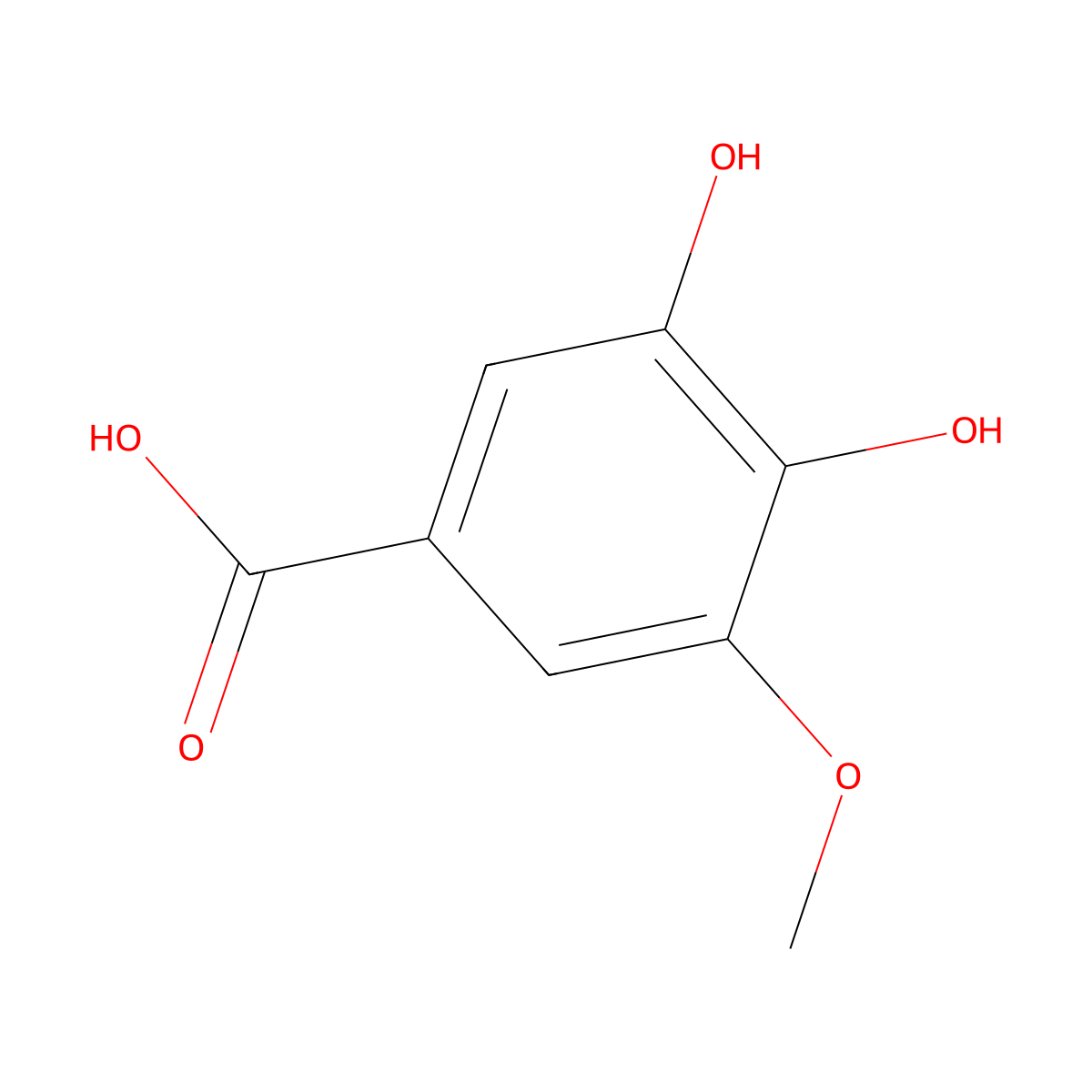 3-O-Methylgallic acid molecular structure, CAS 3934-84-7